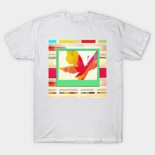 Coral Butterfly Collage T-Shirt